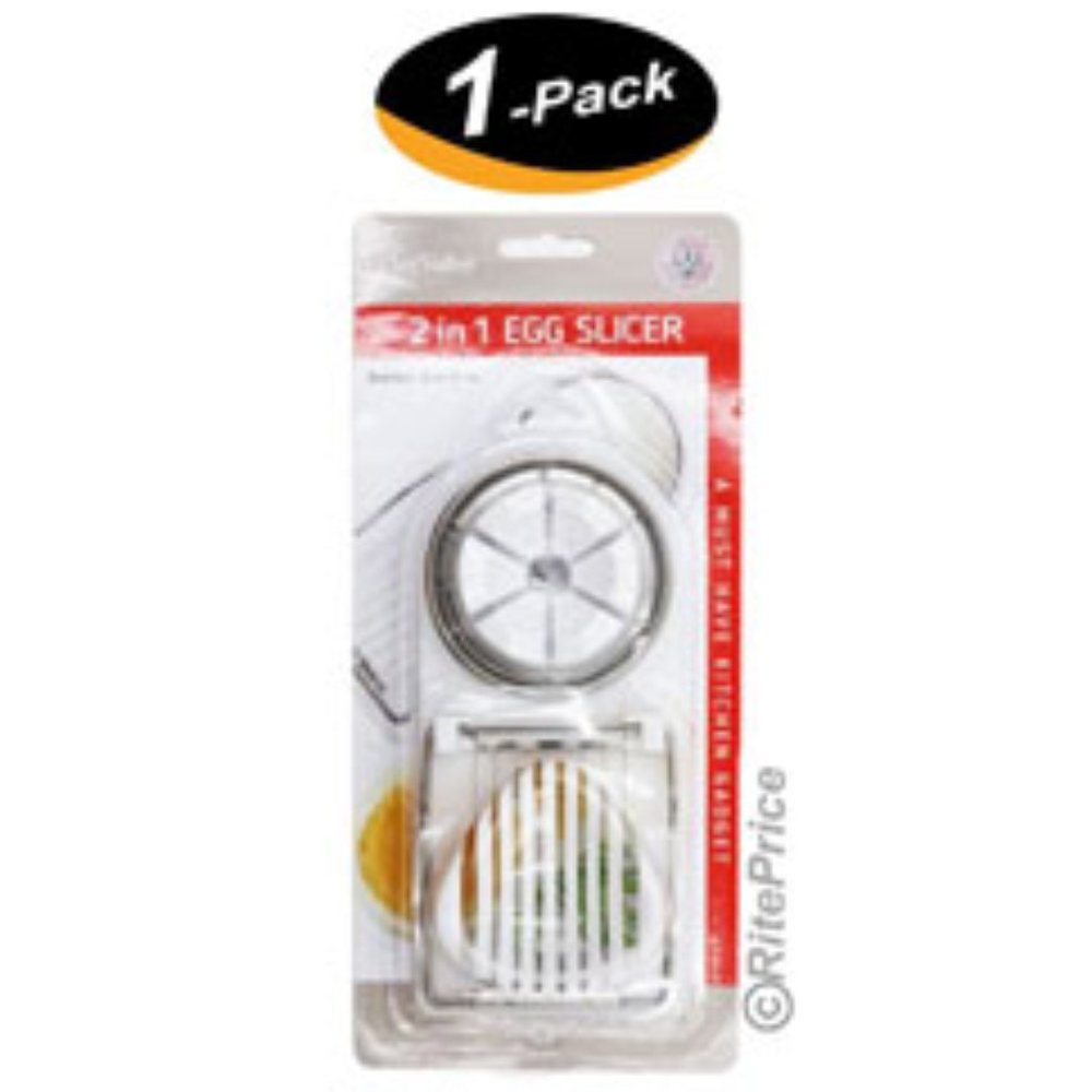2 In 1 Stainless Steel Boiled Egg Slicer Mushroom Tomato Kitchen Choper (1 Pack)